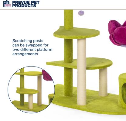 Show full view: Prevue Pet Products Flower Garden 44.5-in Faux FleeceCat Tree slide 7 of 11