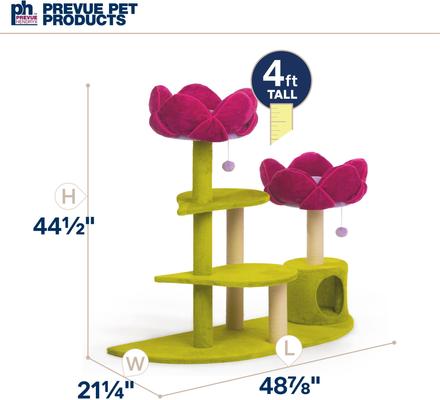 Show full view: Prevue Pet Products Flower Garden 44.5-in Faux FleeceCat Tree slide 8 of 11