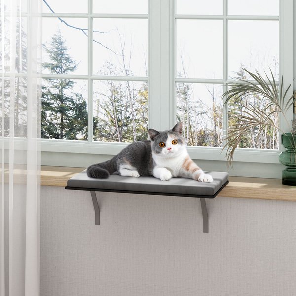 Coziwow Wall-mounted Cat Window Perch, Grey slide 1 of 10