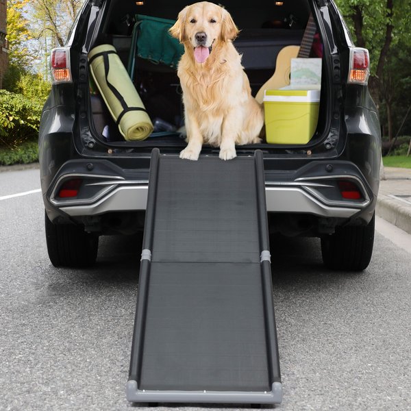 COZIWOW by Jaxpety Foldable Dog Car Ramp, Black, 61in