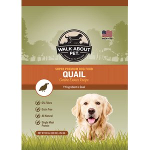 Walk About Pet Quail Canine Exotics Recipe Super Premium Dry Dog Food, 10-lb bag