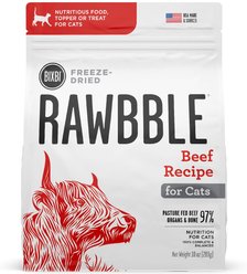 BIXBI RAWBBLE Beef Recipe Grain-Free Freeze-Dried Cat Food, 3.5-oz bag