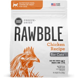 BIXBI RAWBBLE Chicken Recipe Grain-Free Freeze-Dried Cat Food, 10-oz bag