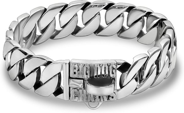 Big Dog Chains The Midas Dog Collar, Silver, 28-in slide 1 of 6