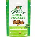 Greenies Pill Pockets Feline Catnip Flavor Natural Soft Adult Cat Treats, 1.6-oz pouch, 45 count