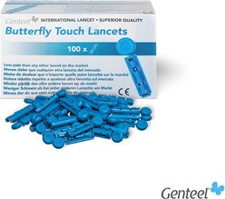 PetTest Genteel Butterfly Touch Dog & Cat Lancets, 100 count