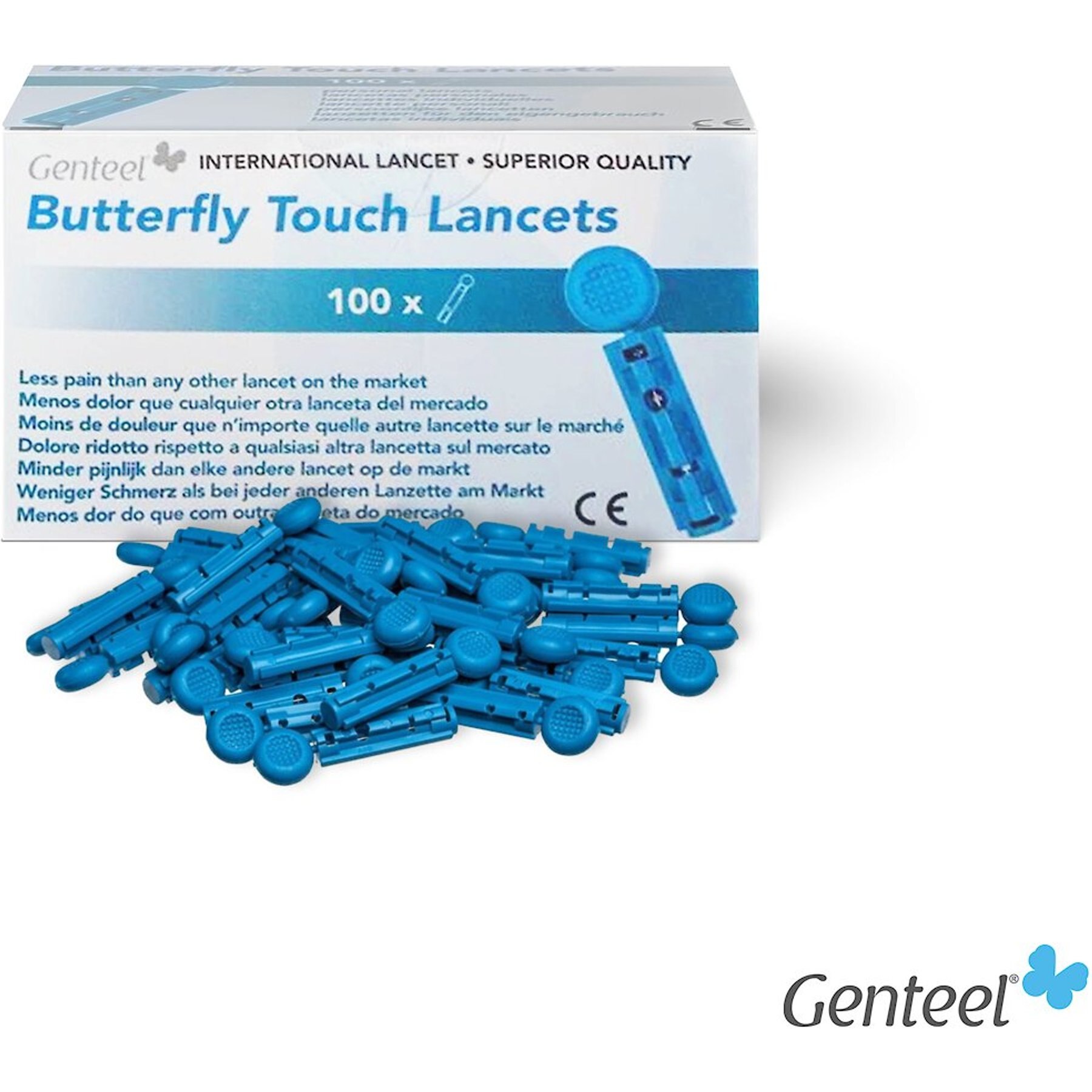 PETTEST Genteel Butterfly Touch Dog & Cat Lancets, 100 count