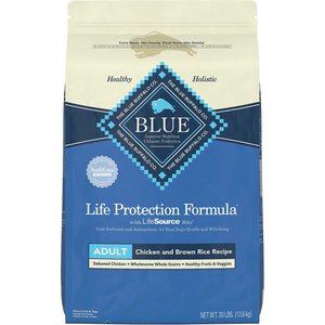 Blue Buffalo Life Protection Formula Adult Chicken & Brown Rice Recipe Dry Dog Food, 30-lb bag, bundle of 2