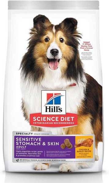 Hill's Science Diet Adult Sensitive Stomach & Skin Chicken Recipe Dry Dog Food, 30-lb bag, bundle of 2 slide 1 of 11