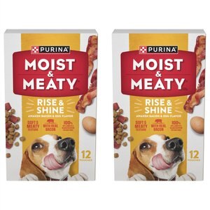 Moist & Meaty Rise & Shine Awaken Bacon & Egg Flavor Dry Dog Food, 6-oz pouch, case of 24