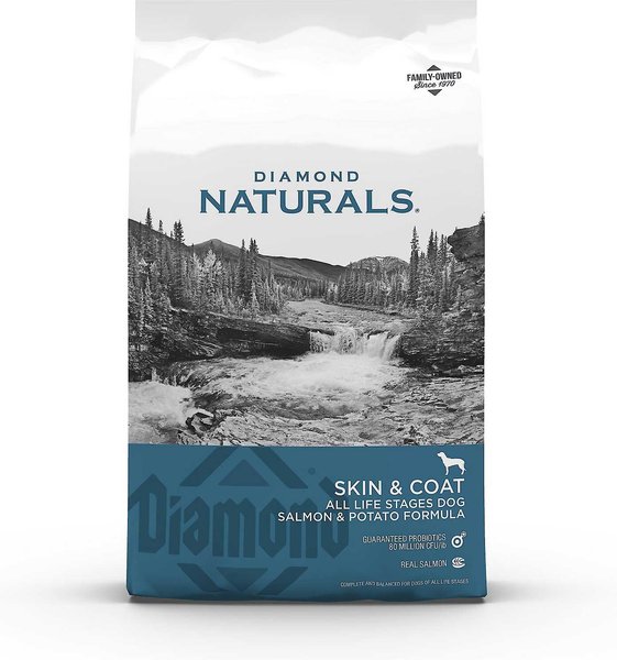 Diamond Naturals Skin & Coat Formula All Life Stages Dry Dog Food, 30-lb bag, bundle of 2 slide 1 of 6