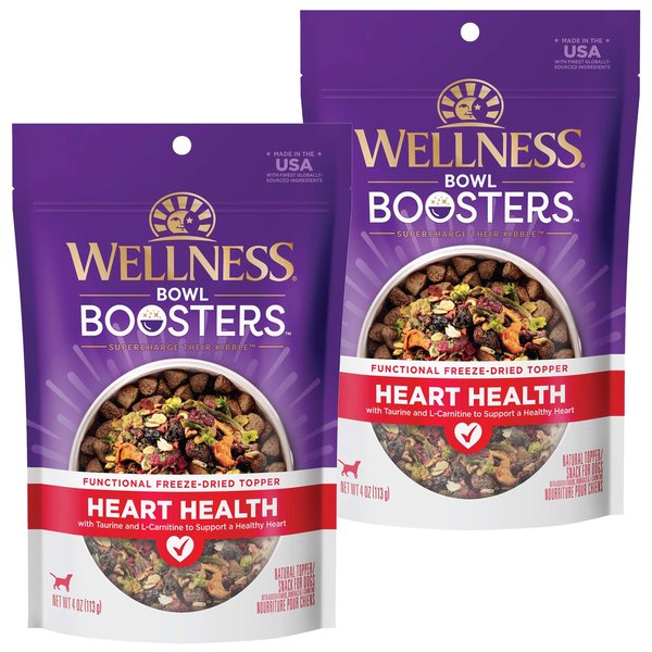 Wellness CORE Bowl Boosters Heart Health Dry Dog Food Topper, 4-oz bag, bundle of 2 slide 1 of 10