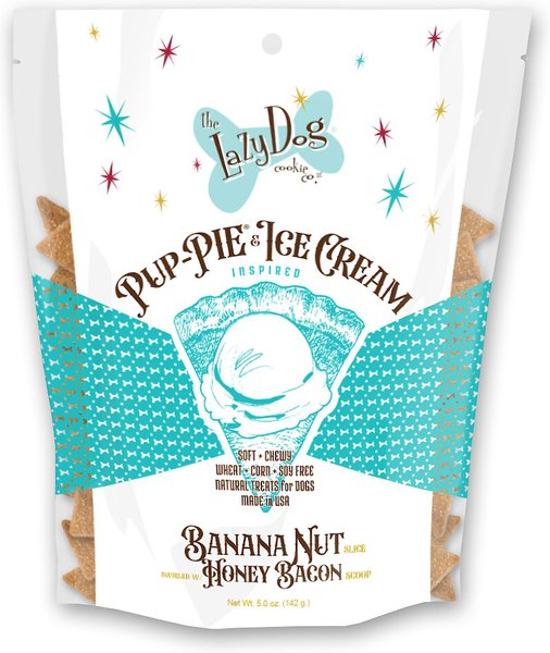 The Lazy Dog Cookie Co. Pup-PIE & Ice Cream Slices Banana Nut with Honey & Bacon Dog Treats, 5-oz pouch slide 1 of 2