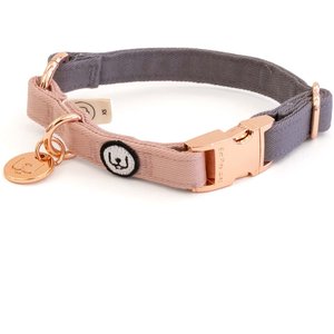 Eat Play Wag Standard Dog Collar, Gray, Pink, X-Small: 9 to 11-in neck, 1/2-in wide