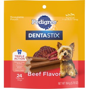 Pedigree Dentastix Beef Mini Dental Dog Treats, 24 count