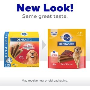 Pedigree Dentastix Beef Flavored Large Dental Dog Treats, 40 count