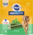 Pedigree Dentastix Fresh Mint Flavored Large Dental Dog Treats, 36 count