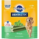 Pedigree Dentastix Fresh Mint Flavored Large Dental Dog Treats, 36 count