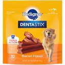 Pedigree Dentastix Bacon Flavor Large Dental Dog Treats, 32 count