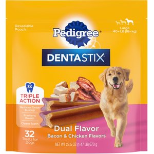 PEDIGREE Dentastix Large Original Chicken Flavor Dental Dog Treats 72 count Chewy