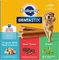 Pedigree Dentastix Original Beef Flavored & Fresh Variety Pack Mint Flavored Large Dental Dog Treats, 51...