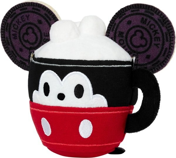 Disney Holiday Mickey Mouse Hot Cocoa Mug Plush Squeaky Dog Toy slide 1 of 4
