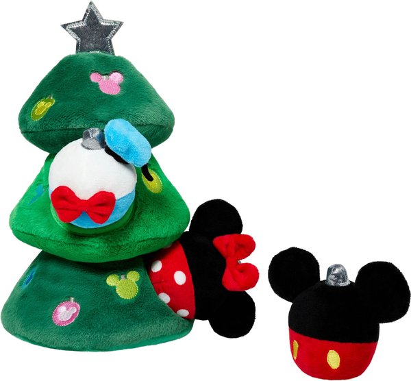 Disney Holiday Mickey & Friends Christmas Tree Hide & Seek Puzzle Plush Squeaky Dog Toy slide 1 of 5