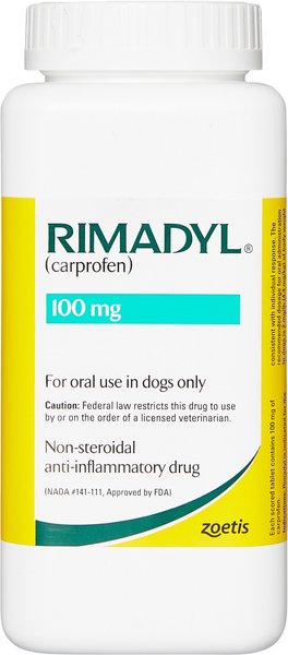 Rimadyl (carprofen) Chewable Tablets for Dogs, 100-mg, 30 tablets slide 1 of 3