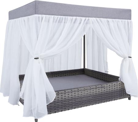 Show full view: Frisco Wicker Outdoor Covered Canopy Dog Bed slide 3 of 7