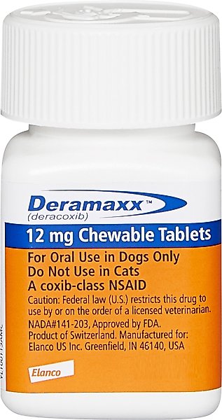 Deramaxx (deracoxib) Chewable Tablets for Dogs, 12-mg, 90 tablets slide 1 of 5