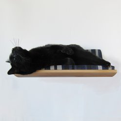Curve Wall-Mounted Cat Perch, Birch/Stripe slide 2 of 3