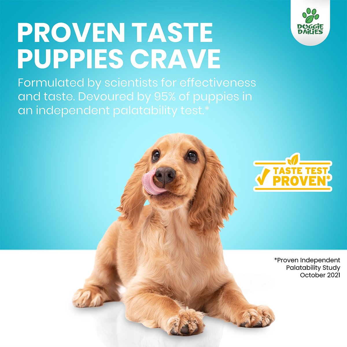 DOGGIE DAILIES Cognitive Puppy Chews Vitamins with DHA, Selenium