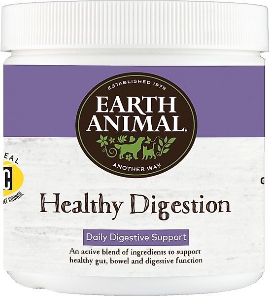 Earth Animal Healthy Digestion Powder Digestive Nutritional Probiotic Supplement for Dogs & Cats, 8-oz container slide 1 of 6