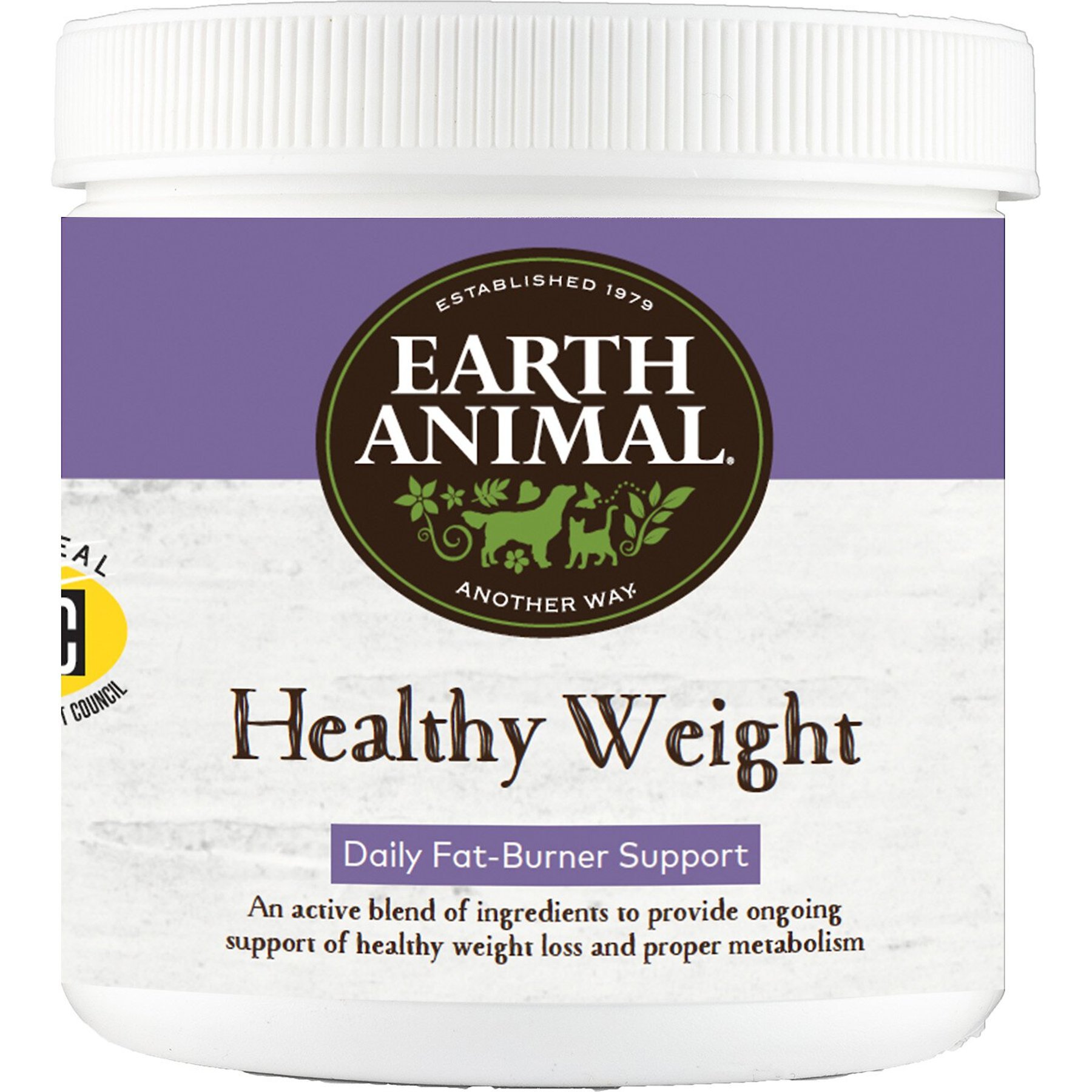 Earth Animal Apothecary Healthy Weight Metabolism & Weight Management Powder Supplement for Dogs & Cats, 8-oz container