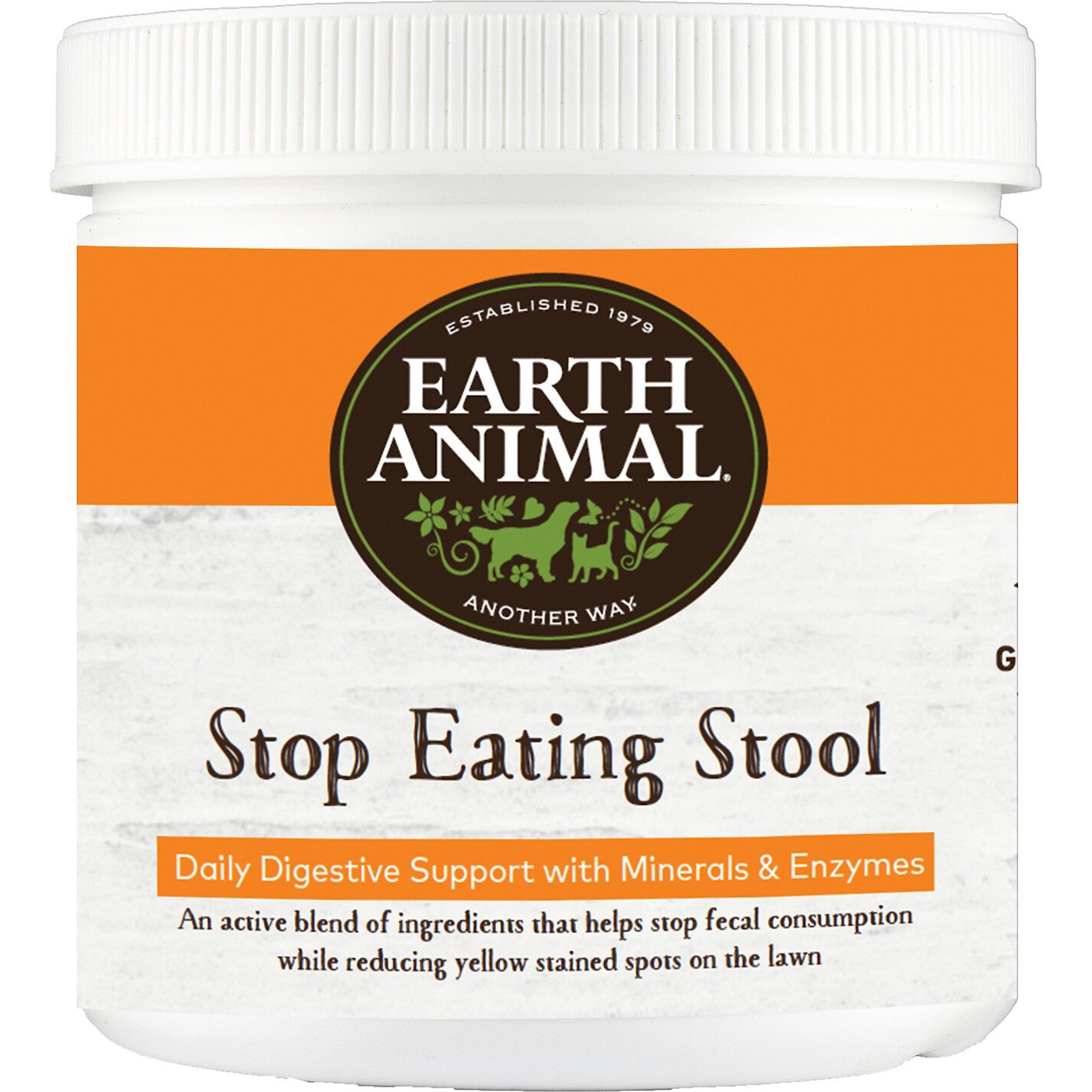 Earth Animal Apothecary Stop Eating Stool Coprophagia & Digestive Powder Supplement for Dogs & Cats, 8-oz container