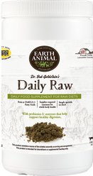 Earth Animal Daily Raw Powder Nutritional Dietary Vitamin & Mineral Raw Food Supplement for Dogs & Cats, 1-lb container