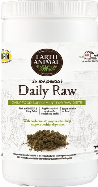 Earth Animal Daily Raw Powder Nutritional Supplement for Dogs & Cats, 1-lb container slide 1 of 6