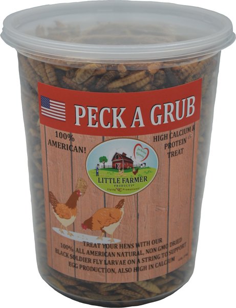 Little Farmer Products Peck a Grub Hanging Chicken Treats, 6-oz jar