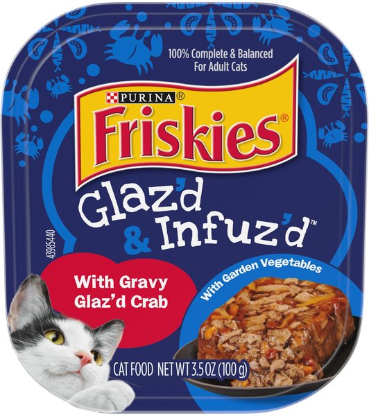 Purina Friskies Wet Cat Food Glazed Infuzed with Gravy Glazed