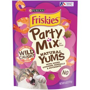 Friskies Party Mix Natural Yums Wild Shrimp Cat Treats, 6-oz bag