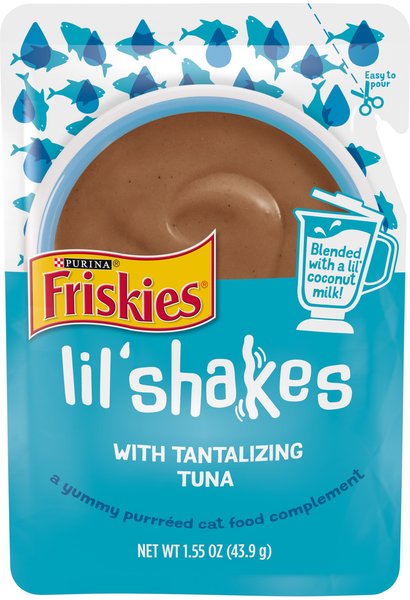 Friskies Lil' Shakes Tantalizing Tuna Cat Food, 1.55-oz bag, Case of 16 slide 1 of 10