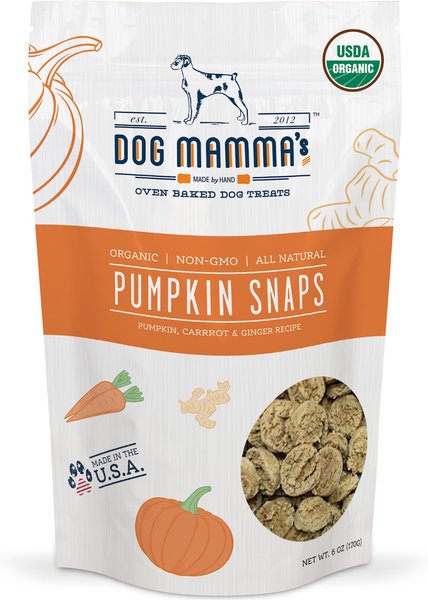 Dog Mamma’s Organic Pumpkin Snaps Dog Treats, 6-oz bag slide 1 of 9