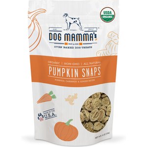 Dog Mamma’s Organic Pumpkin Snaps Dog Treats, 6-oz bag