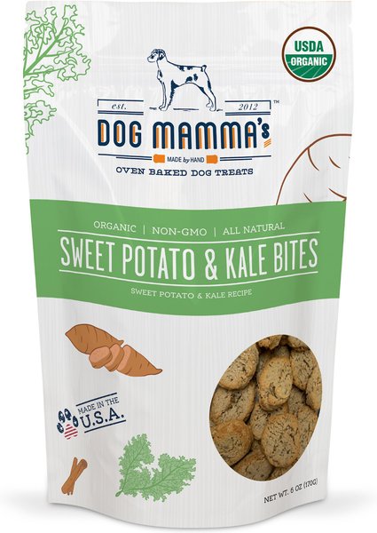 Dog Mamma’s Organic Sweet Potato & Kale Bites Dog Treats, 6-oz bag slide 1 of 9