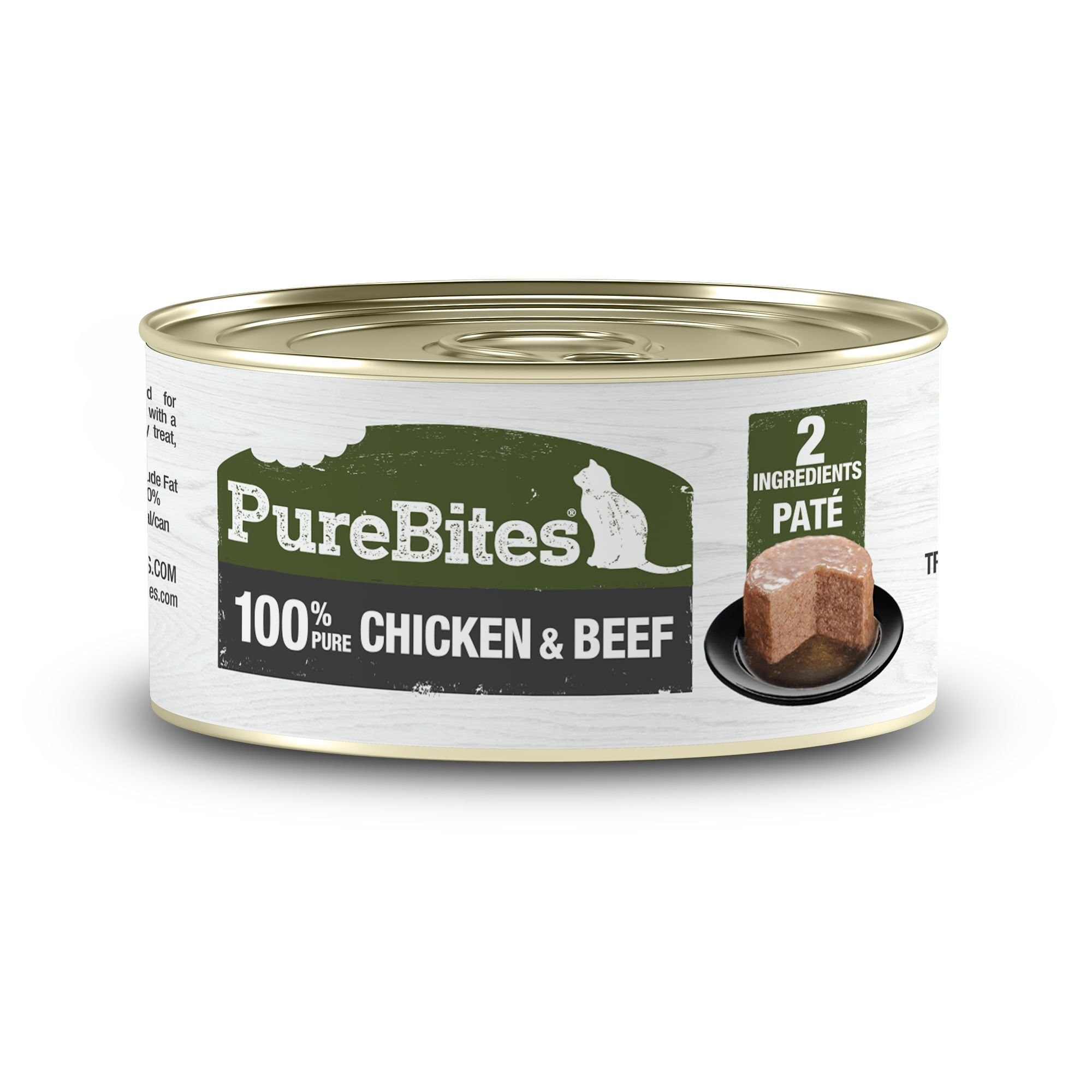 PureBites 100% Pure Chicken & Beef Pate Cat Food Toppings