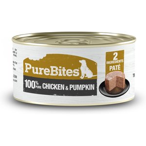 PureBites 100% Pure Chicken & Pumpkin Paté Dog Food Toppings, 2.5-oz can, 12 count