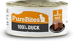 PureBites Cat Pates Duck Food Topping, 2.5-oz can, 12 count