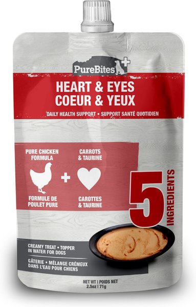 PureBites Plus Squeezables- Heart & Eyes Dog Food Toppings, 2.5-oz tube, 15 count slide 1 of 7