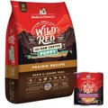 Stella & Chewy's Wild Red Raw Coated Kibble Puppy Prairie Recipe Dry Food + Wild Red Chicken & Turkey Stew Wet Dog Food