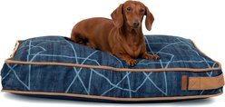 Bark and Slumber Lounger Pillow Dog Bed with Removable Cover, Abstract Bailey Blue, Small slide 2 of 9